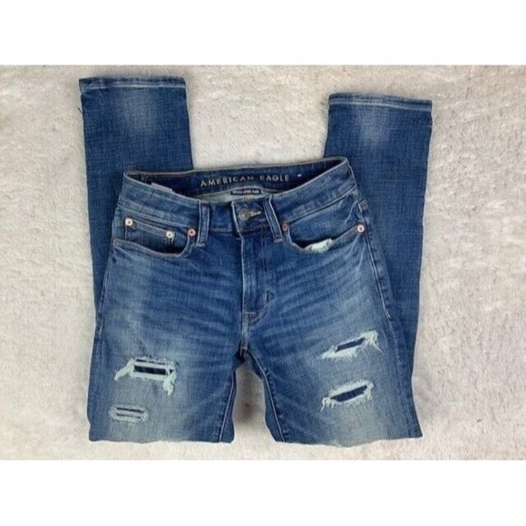 American Eagle Size 26x28 Womens Jeans Next Level Stretch Slim Mid Rise … - Picture 3 of 7